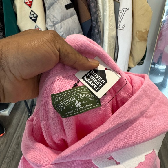 Pink denim tears Hoodie - Picture 3 of 6